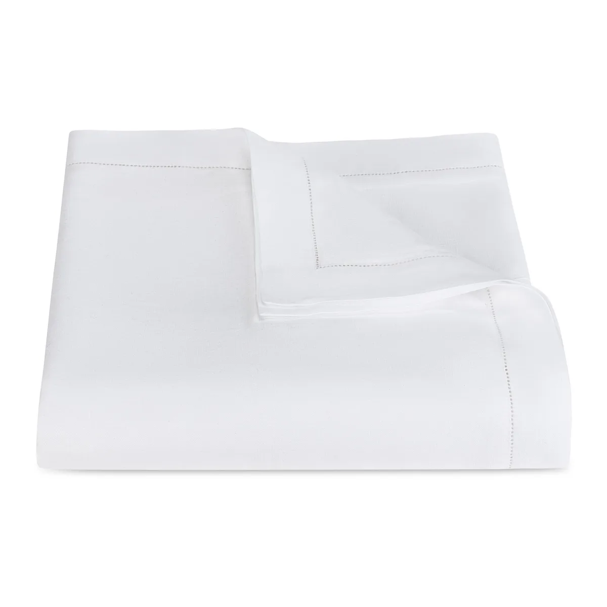 Schumacher Roman Hemstitch Duvet Cover in White