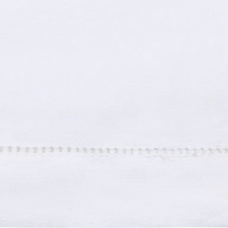 Schumacher Roman Hemstitch Duvet Cover in White
