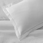 Roman Hemstitch Duvet Cover - White Schumacher Roman Hemstitch Duvet Cover in White