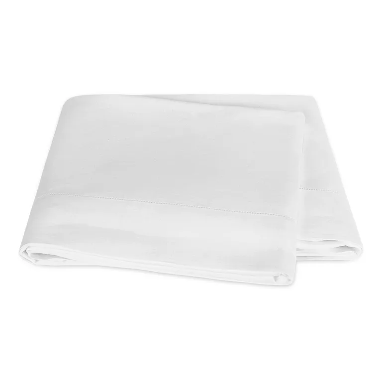 Schumacher Roman Hemstitch Flat Sheet in White