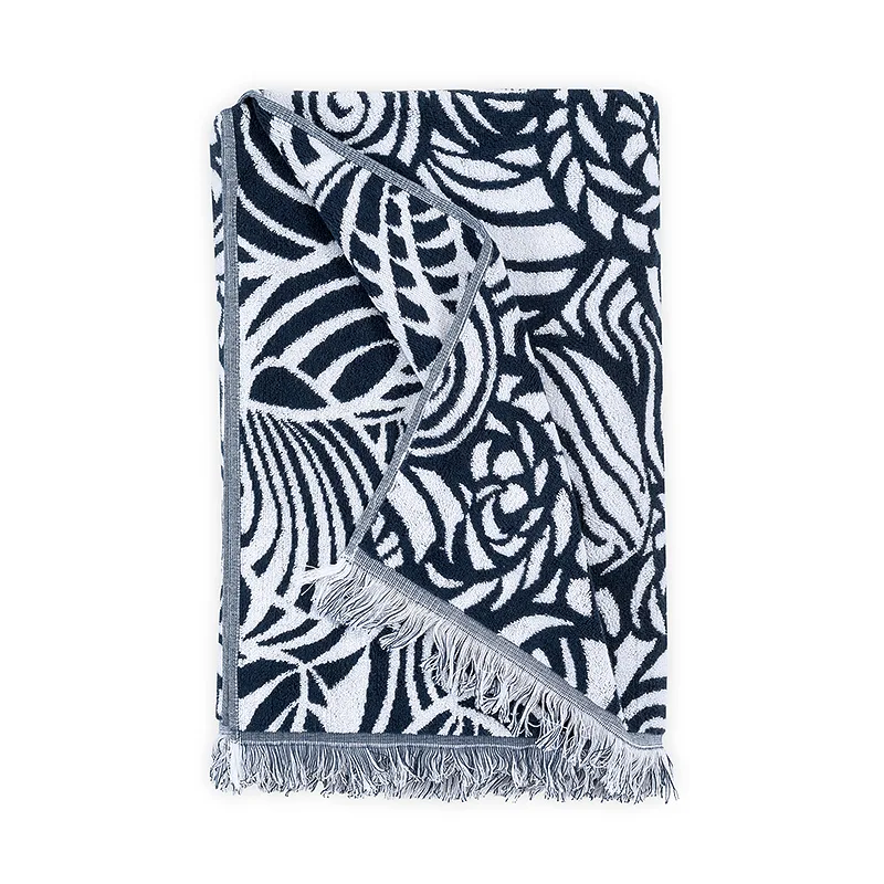 Schumacher Seashells Beach Towel in Navy (MSC008BCHTONA)