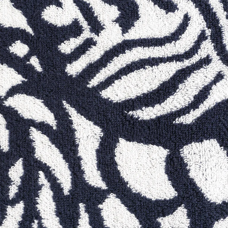 Schumacher Seashells Beach Towel in Navy (MSC008BCHTONA)
