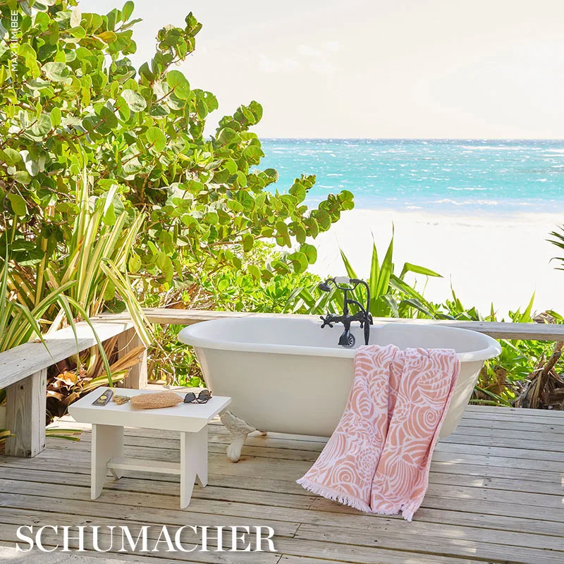 MSC008BCHTOSJ | Seashells Beach Towel - Shell Schumacher Seashells Beach Towel in Shell (MSC008BCHTOSJ)