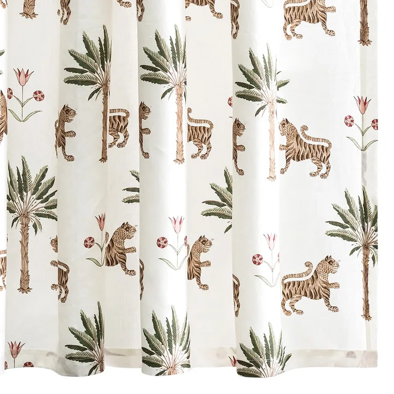 Schumacher Tiger Palm Shower Curtain in Tigereye (MSC043SHOTG)