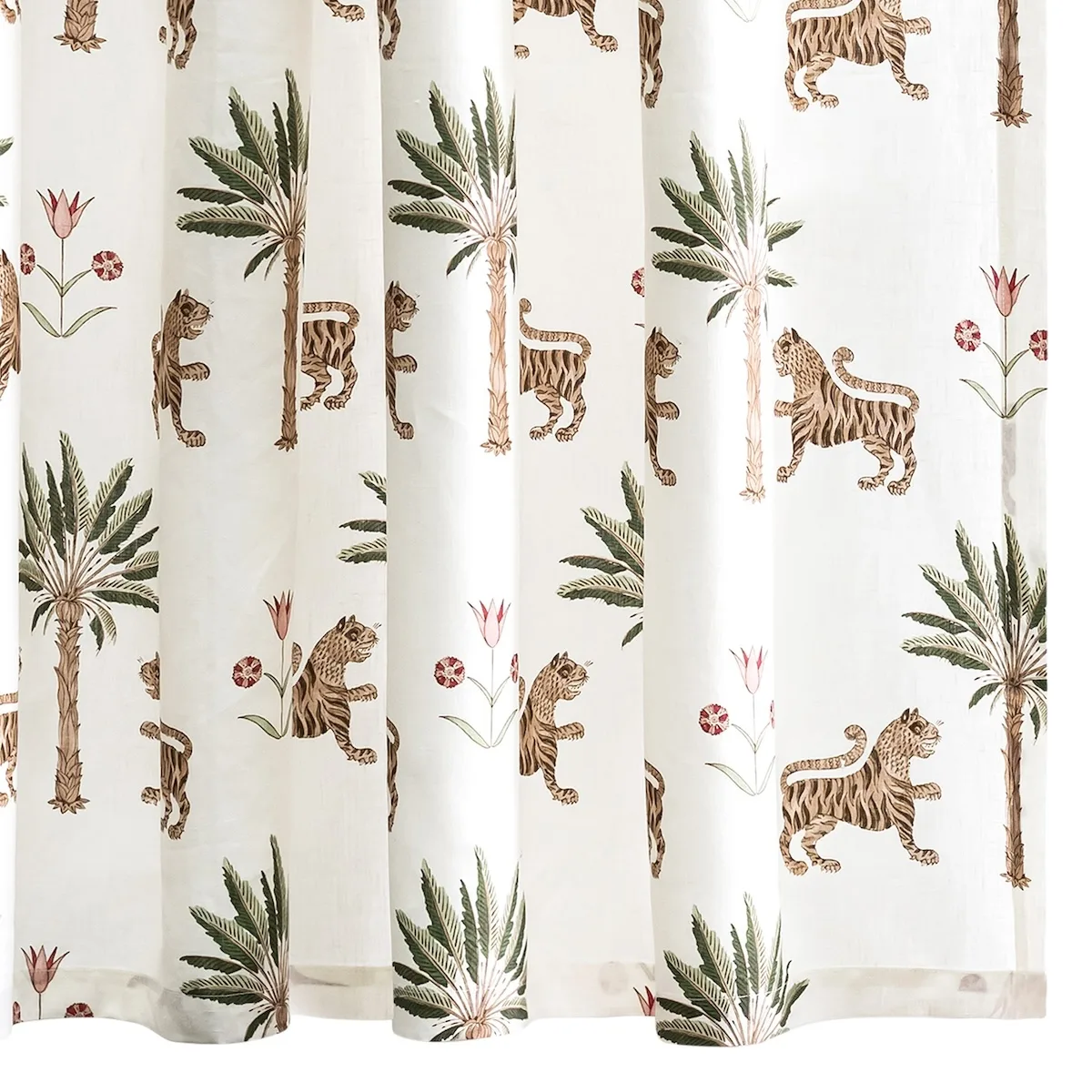 Schumacher Tiger Palm Shower Curtain in Tigereye (MSC043SHOTG)