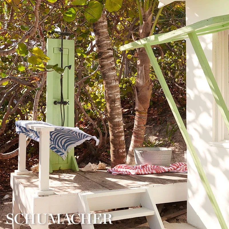 MSC009BCHTOJU | Zebra Palm Beach Towel - Jungle Schumacher Zebra Palm Beach Towel in Jungle (MSC009BCHTOJU)