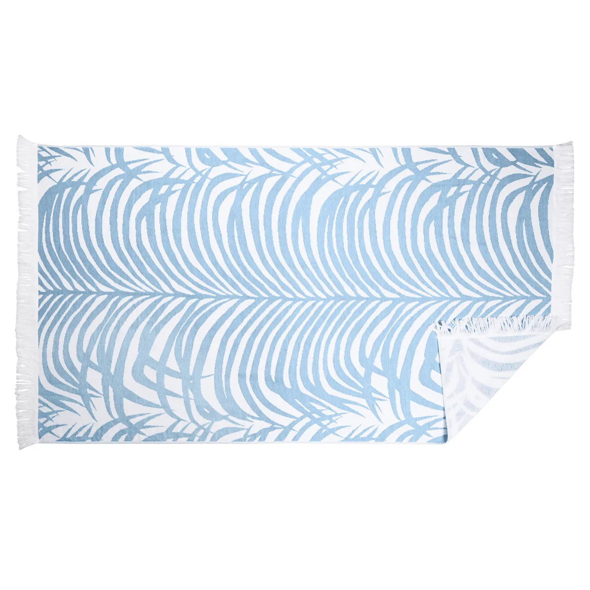 Schumacher Zebra Palm Beach Towel in Pool Blue (MSC009BCHTO6P)