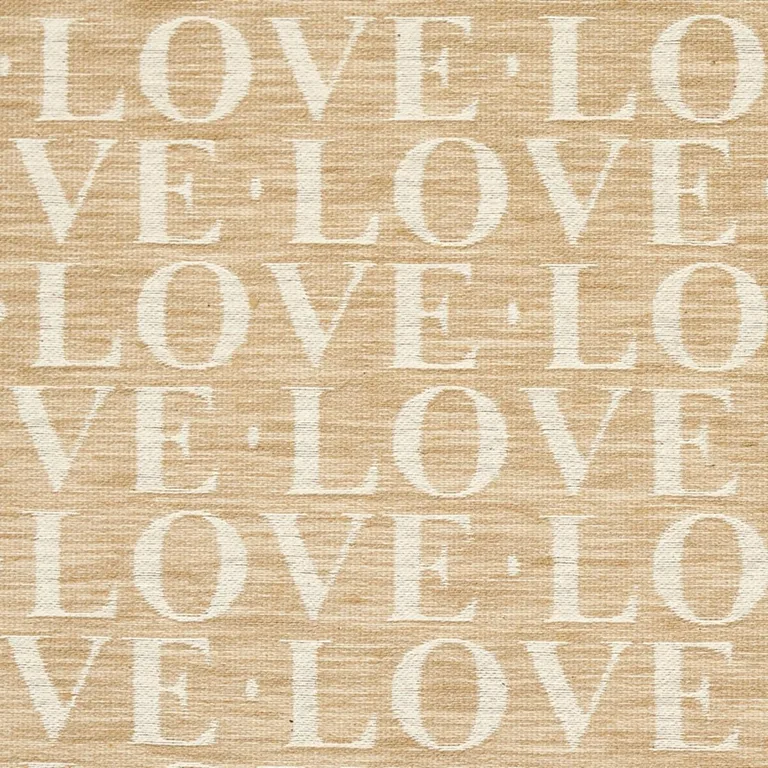 Schumacher 80040 A Love Supreme Natural fabric swatch
