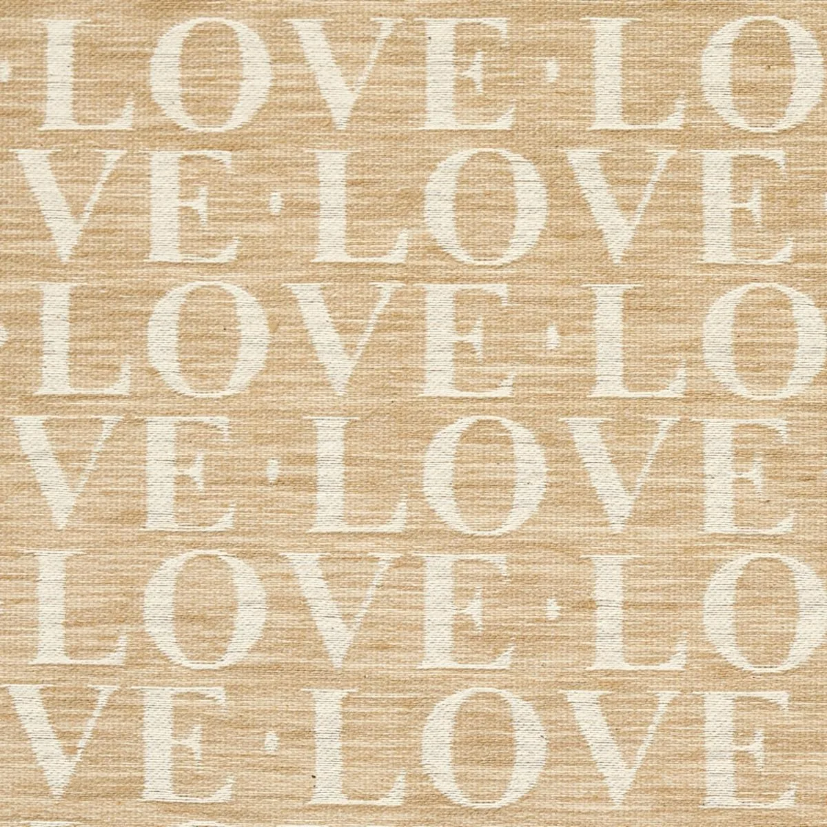 Schumacher 80040 A Love Supreme Natural fabric swatch