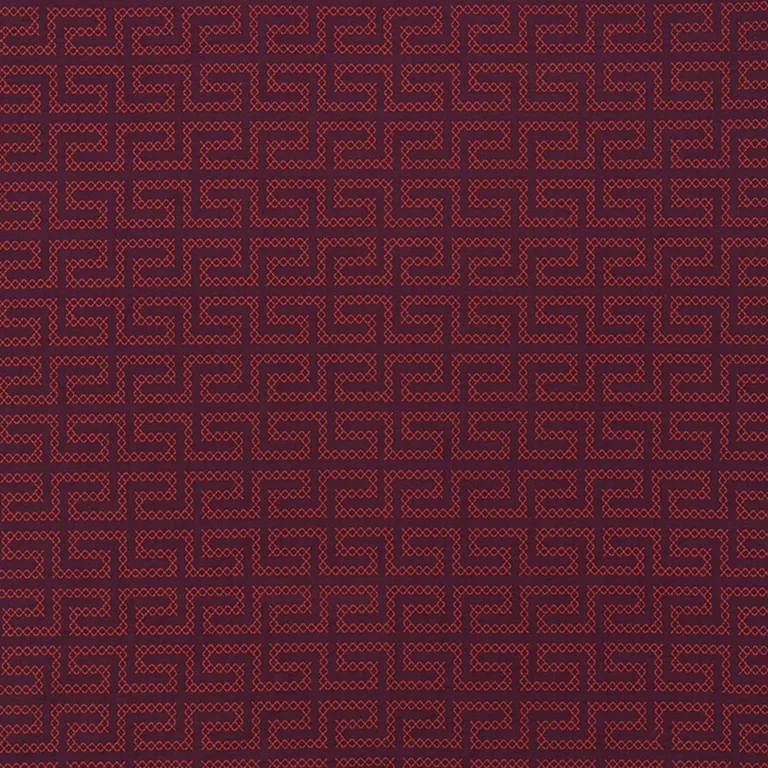 Schumacher 70234 A Maze Embroidery Berry fabric swatch