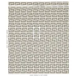 Schumacher 70230 A Maze Embroidery Black On Ivory fabric swatch