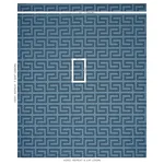 Schumacher 70235 A Maze Embroidery Cadet fabric swatch