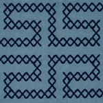 Schumacher 70235 A Maze Embroidery Cadet fabric swatch