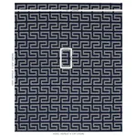 Schumacher 70233 A Maze Embroidery Navy fabric swatch