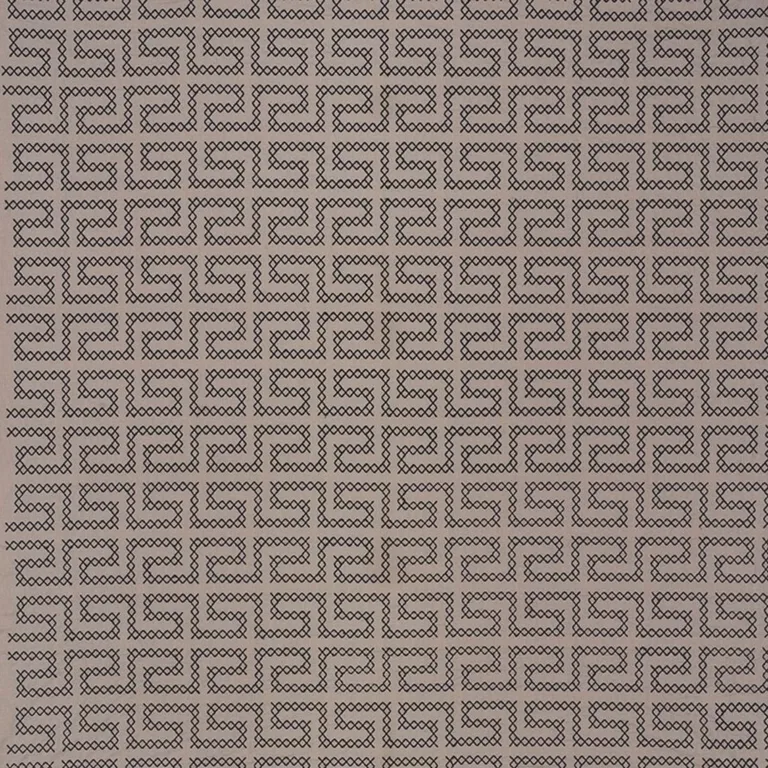 Schumacher 70232 A Maze Embroidery Stone fabric swatch