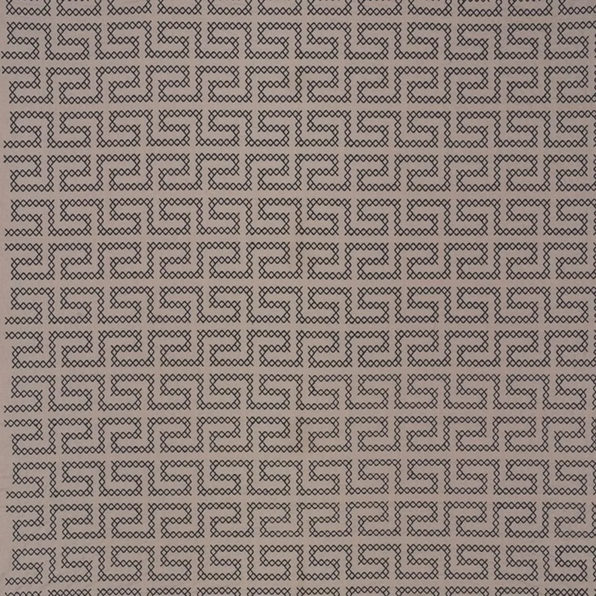 Schumacher 70232 A Maze Embroidery Stone fabric swatch