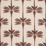 Schumacher 182821 A Palm Is A Palm Print Chocolate Meets Tobacco fabric swatch