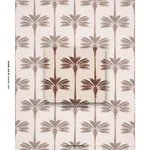 Schumacher 182821 A Palm Is A Palm Print Chocolate Meets Tobacco fabric swatch