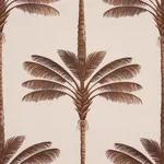 Schumacher 182821 A Palm Is A Palm Print Chocolate Meets Tobacco fabric swatch