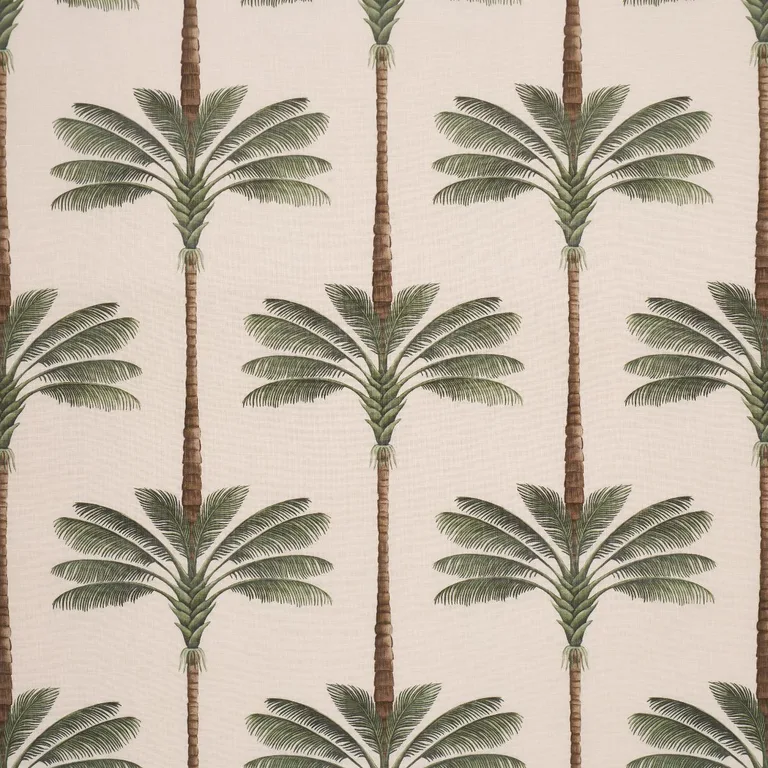 Schumacher 182820 A Palm Is A Palm Print Daylight Evergreen fabric swatch