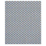 Schumacher 179581 Abelino Blue & Brown fabric swatch