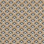 Schumacher 179580 Abelino Camel & Black fabric swatch