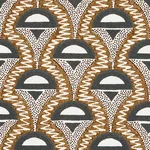 Schumacher 179580 Abelino Camel & Black fabric swatch