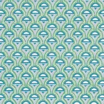 Schumacher 179582 Abelino Green & Peacock fabric swatch