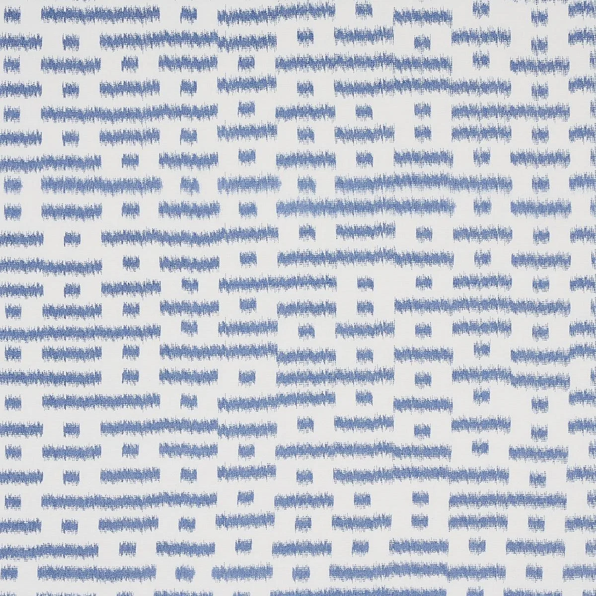 Schumacher 80832 Abstract Ikat Indigo fabric swatch