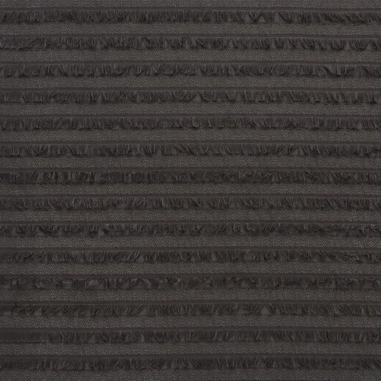 Schumacher 72652 Acadia Charcoal fabric swatch