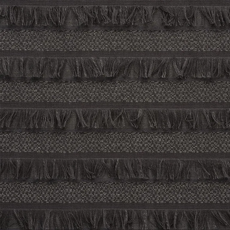 Schumacher 72652 Acadia Charcoal fabric swatch