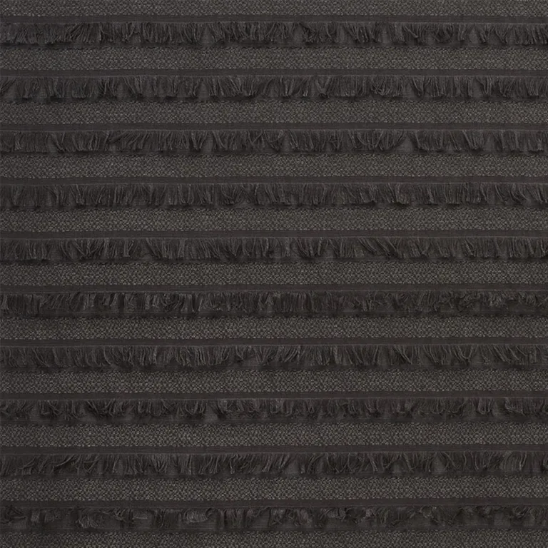 Schumacher 72652 Acadia Charcoal fabric swatch