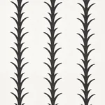 Schumacher 177632 Acanthus Stripe Carbon fabric swatch