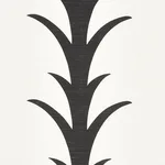 Schumacher 177632 Acanthus Stripe Carbon fabric swatch