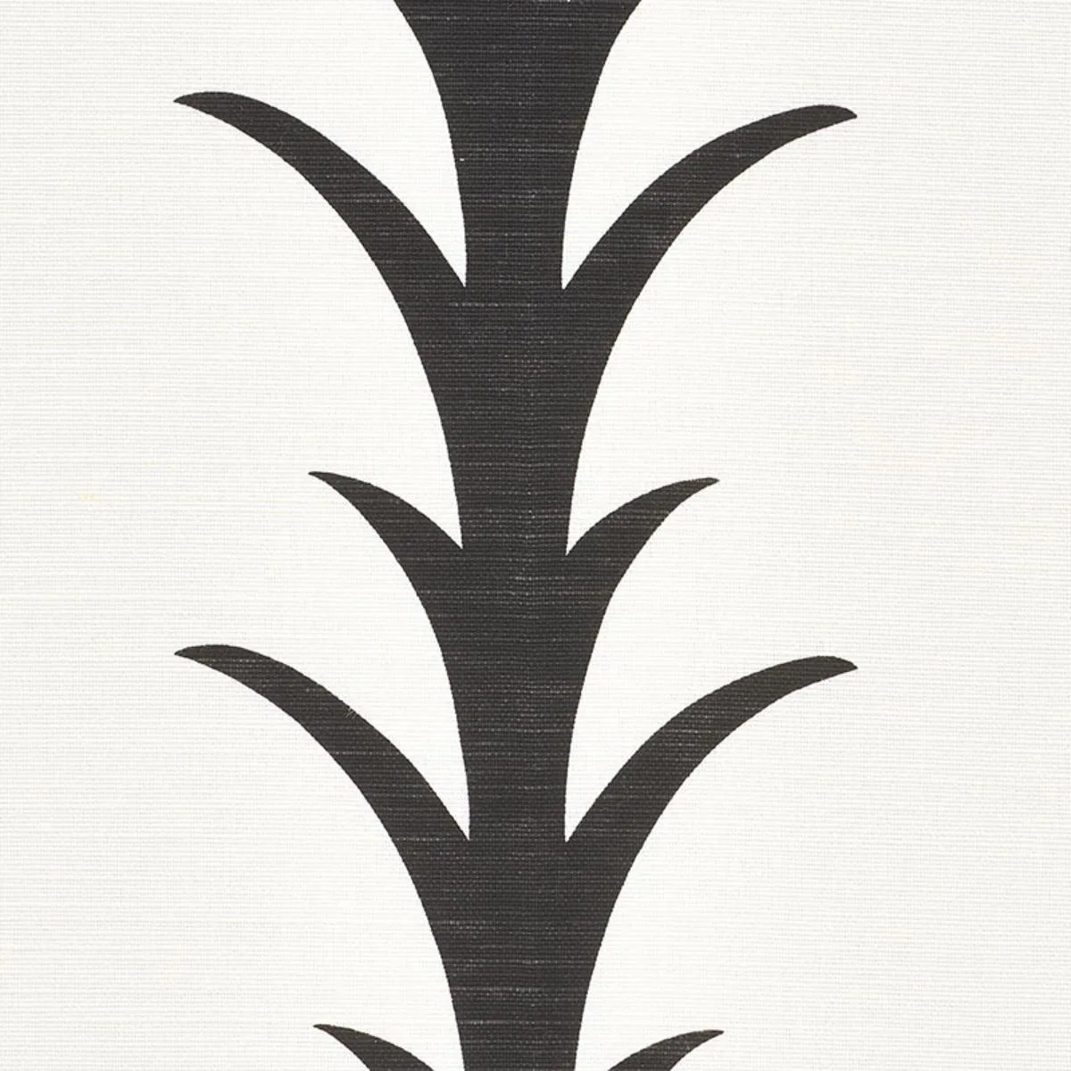Schumacher 177632 Acanthus Stripe Carbon fabric swatch