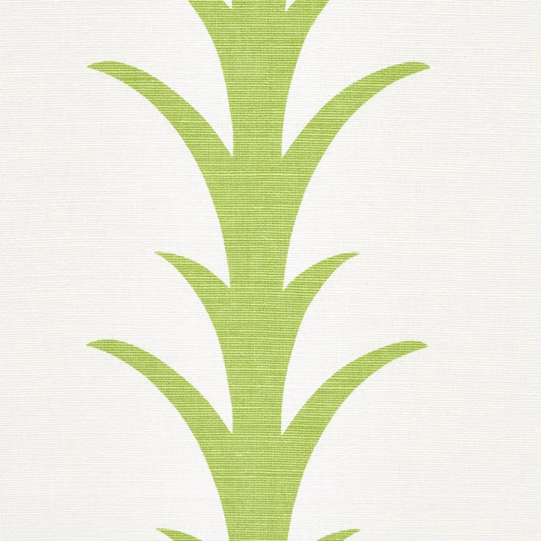 Schumacher 177631 Acanthus Stripe Leaf fabric swatch