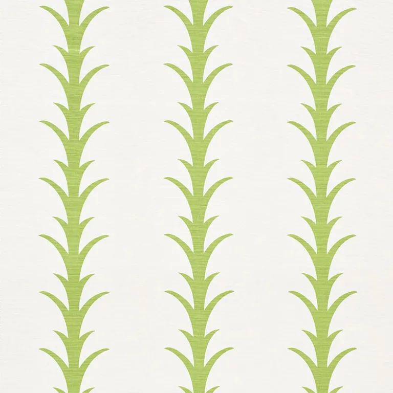 Schumacher 177631 Acanthus Stripe Leaf fabric swatch