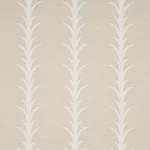 Schumacher 177636 Acanthus Stripe Natural fabric swatch