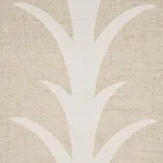 Schumacher 177636 Acanthus Stripe Natural fabric swatch