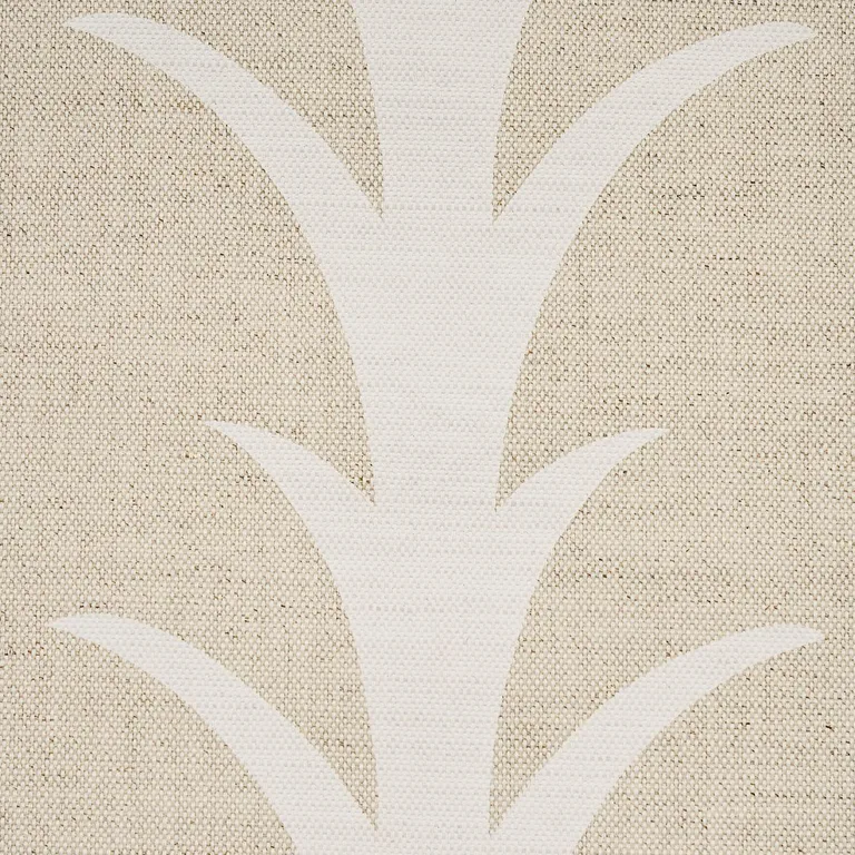 Schumacher 177636 Acanthus Stripe Natural fabric swatch