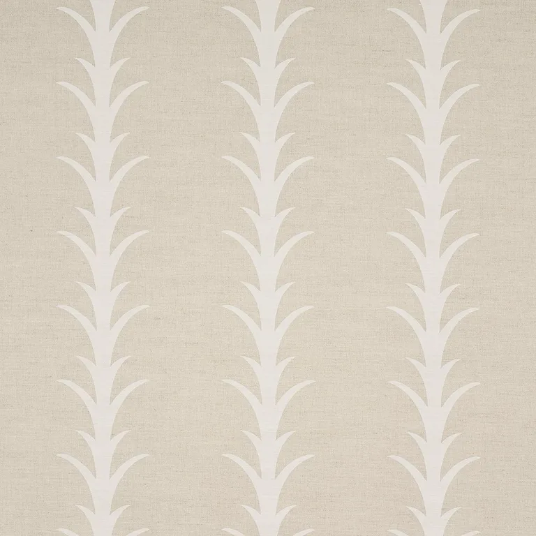 Schumacher 177636 Acanthus Stripe Natural fabric swatch