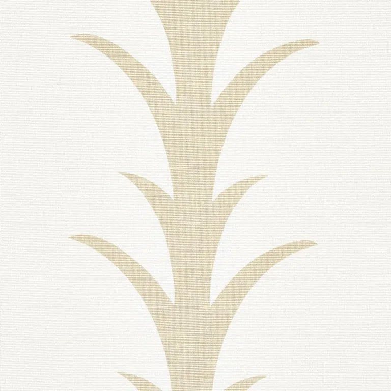 Schumacher 177630 Acanthus Stripe Sand fabric swatch