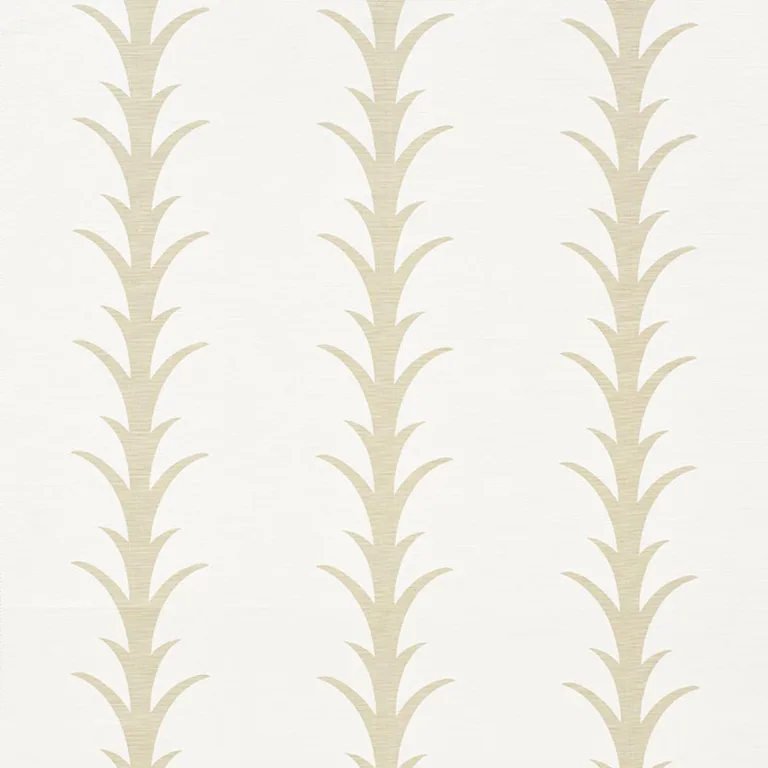 Schumacher 177630 Acanthus Stripe Sand fabric swatch