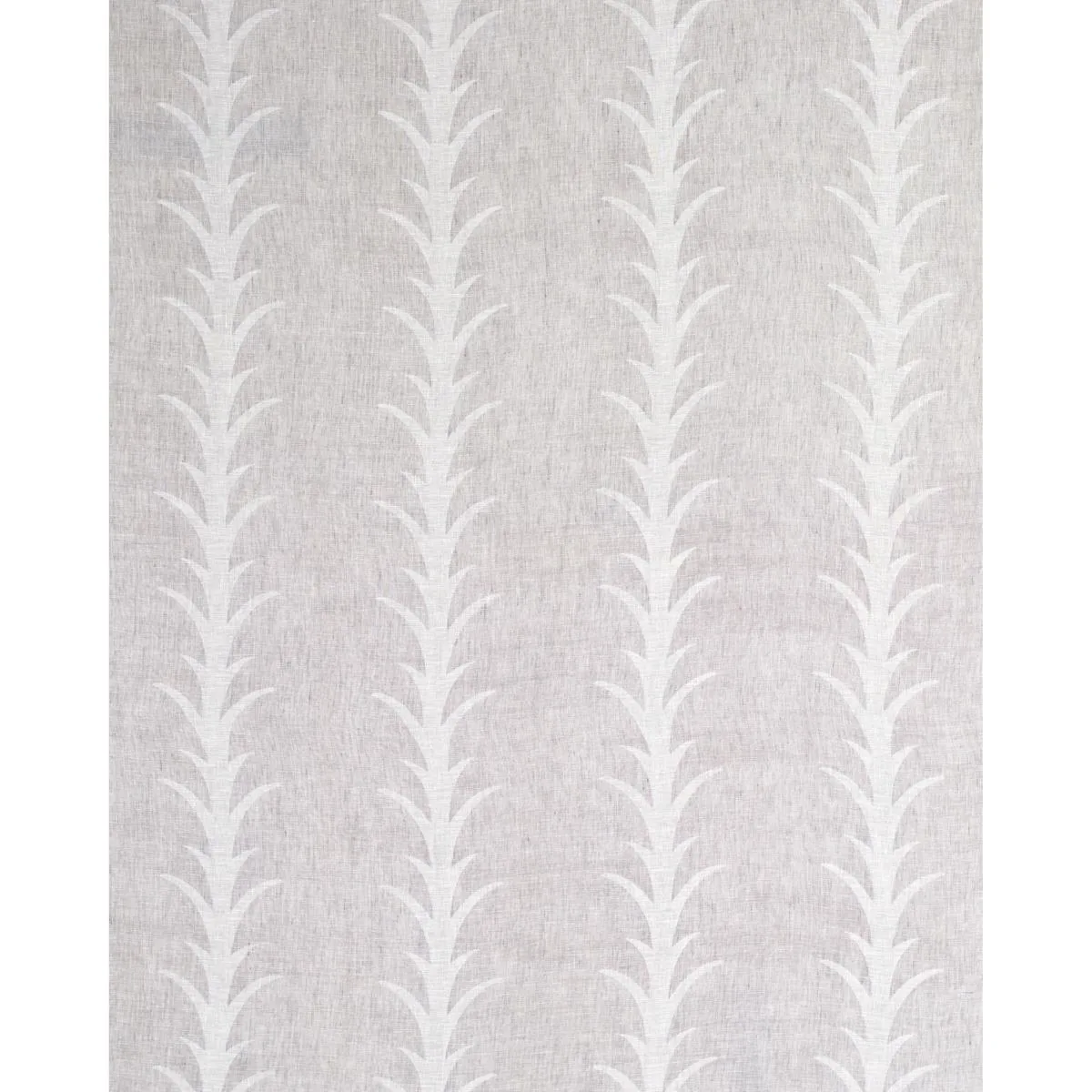 Schumacher 180801 Acanthus Stripe Sheer Carbon fabric swatch