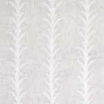 Schumacher 180801 Acanthus Stripe Sheer Carbon fabric swatch