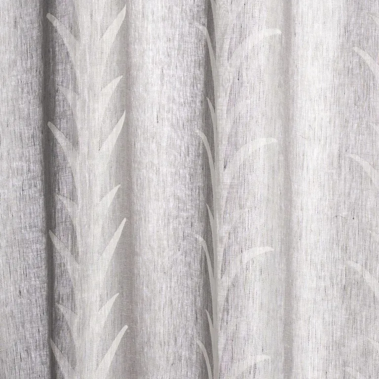 Schumacher 180801 Acanthus Stripe Sheer Carbon fabric swatch