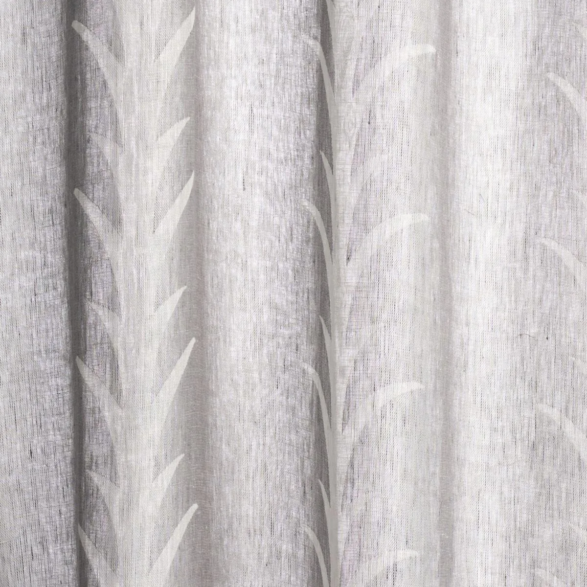 Schumacher 180801 Acanthus Stripe Sheer Carbon fabric swatch