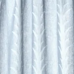 Schumacher 180802 Acanthus Stripe Sheer Slate fabric swatch