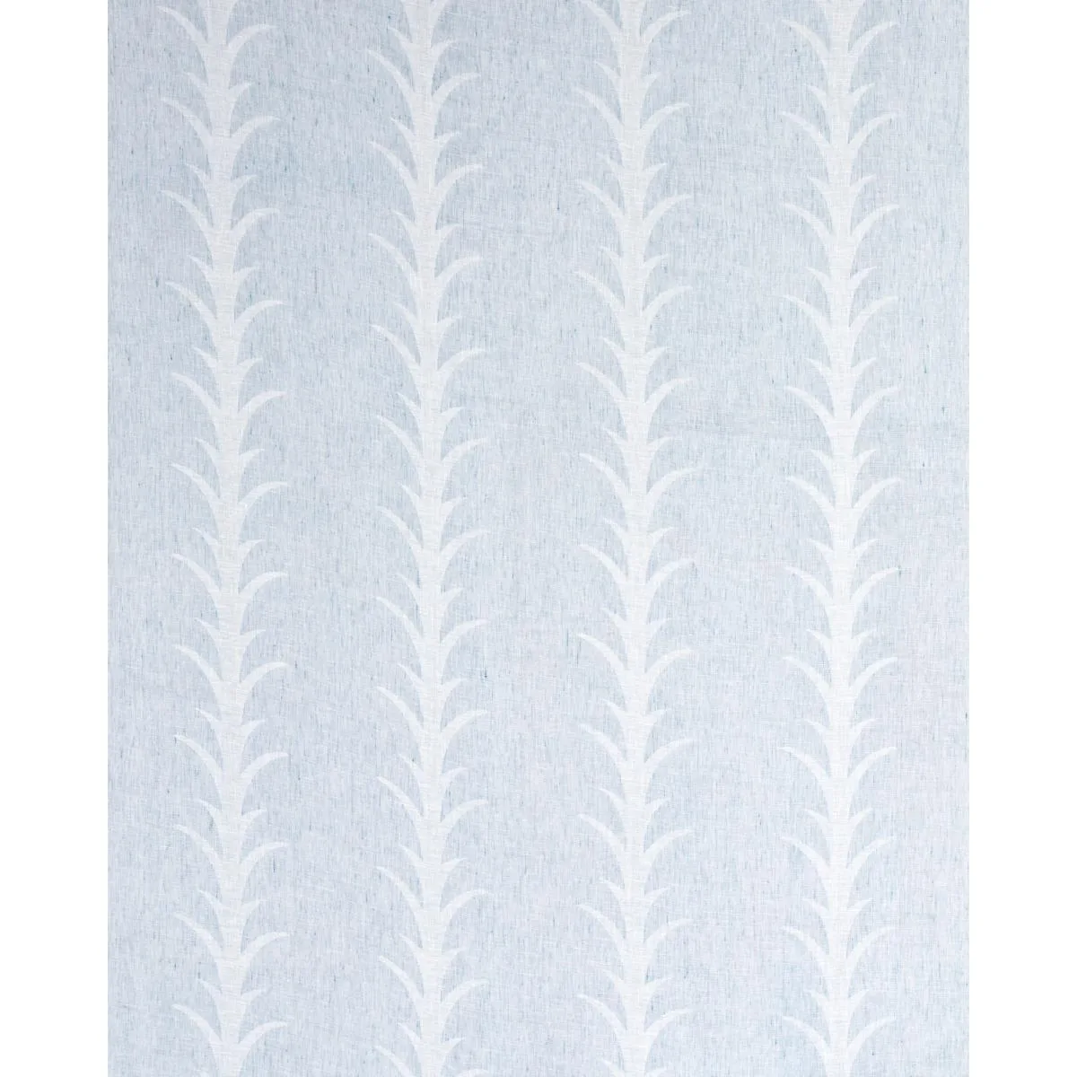 Schumacher 180802 Acanthus Stripe Sheer Slate fabric swatch