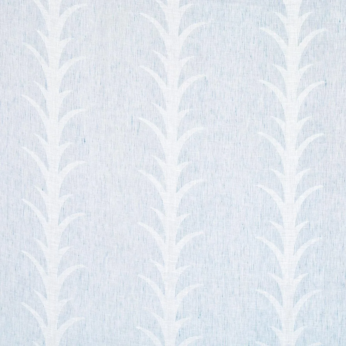 Schumacher 180802 Acanthus Stripe Sheer Slate fabric swatch